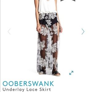 OOBERSWANK Underlay Lace Skirt - small NWOT